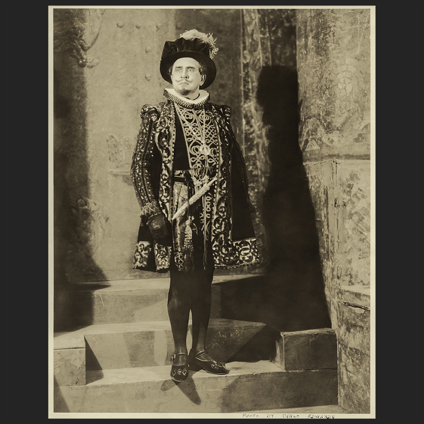 Nel ruolo di Rodrigo dall’opera DON CARLO, Montecarlo 1912